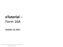 Form 16A e-Tutorial