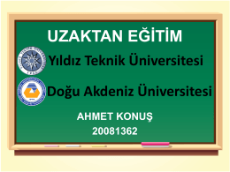 Yildiz Teknik Üniversitesi - Dr. Nazime Tuncay ile Uzaktan Egitim
