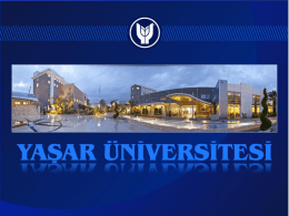 Meslek Yüksekokulu Tanıtım Sunumu - Yaşar Üniversitesi