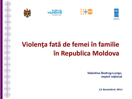 Violenţa fată de femei în familie în Republica Moldova