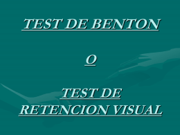 test de benton o test de retencion visual introducción