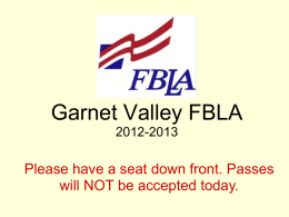 GVHS FBLA - Garnet Valley School District