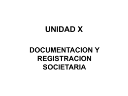unidad x documentacion y registracion societaria
