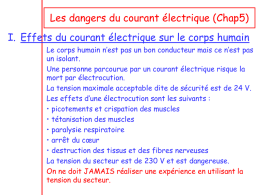 Les dangers du courant électrique (Chap5)