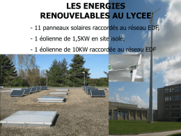 11 panneaux solaires - Lycée Professionnel Le Hurle-Vent