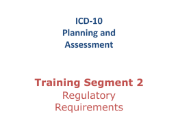Training Segment 2-Regulatory Requirements
