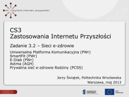 Aplikacje e-zdrowia, prof. dr hab. inż. Jerzy Świątek, Politechnika