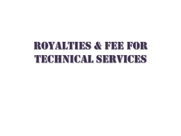Royalty & Fees for Technical Services (FTS) (2)