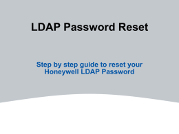 LDAP Password Reset