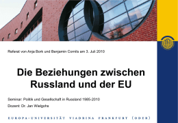 Die Beziehungen zwischen Russland und der EU