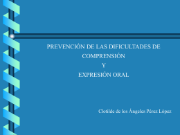 Prevención expresión/compresión oral