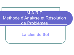 M.A.R.P Méthode d`Analyse et Résolution de Problèmes