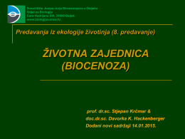 životna zajednica (biocenoza) - Odjel za biologiju