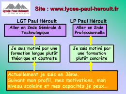 Diaporama LGT - Lycée Paul Héroult