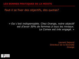 LES BONNES PRATIQUES DE LA MIXITE