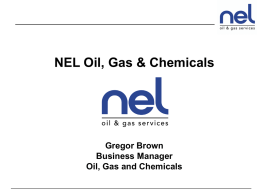 An overview of NEL`s activities in the oil and gas sector by Gregor