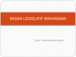 BADAN LEGISLATIF MAHASISWA