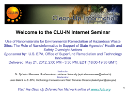 5th International Symposium on Nanotechnology - CLU-IN