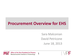 EHS & Procurement
