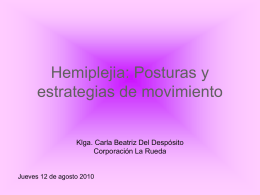 Hemiplejia: posturas y estrategias de movimiento