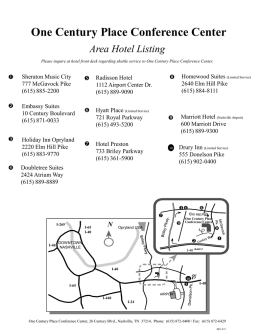 Partnering Hotels - One Century Place