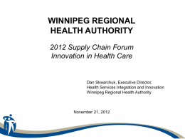 Dan Skwarchuk - Winnipeg Regional Health Authority