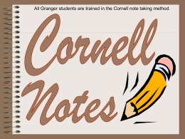 Cornell Notes and Avid Strategies