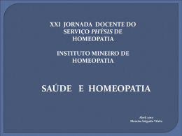 Slide 1 - Serviço Phýsis de Homeopatia