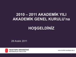 2010-2011 Akademik Genel Kurul Sunumu