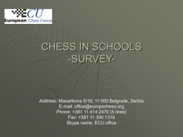 Chess in schools survey