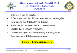 Rotary International - Distrikt 1810 Berufsdienst – Ausschuss