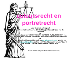 Powerpoint over auteursrecht en portretrecht