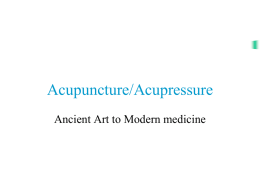 Power Point for Acupressure