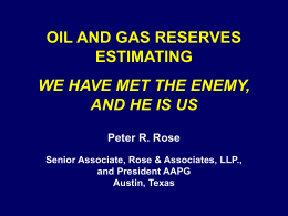 07 Oil and gas reserves estimating