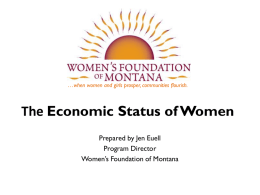 Economic Status of Women in Montana
