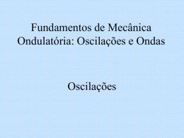 Fundamentos de Mecânica Ondulatória: Oscilações e Ondas