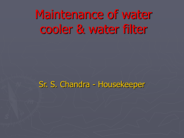 Maintenance of drinking water supply system
