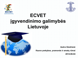 ECVET-pranesimas2014.06.04 - Kauno prekybos, pramonės ir