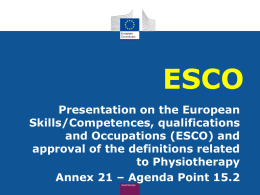 Annex 21 - Point 15.2 - ESCO, Physiotherapy and ERWCPT(1)