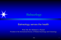Balneology general information