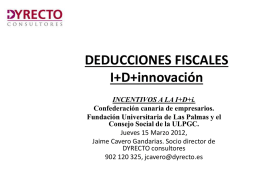 Incentivos fiscales a la I+D+i - Confederación Canaria de Empresarios