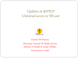 Universal access for TB care