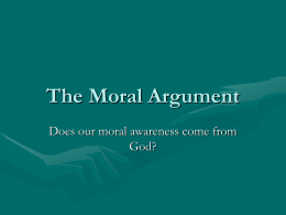 The Moral Argument