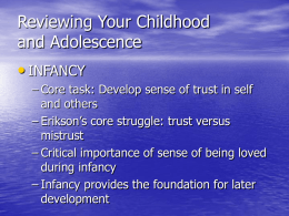 Reviewing Your Childhood and Adolescence