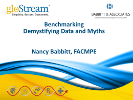 Use DATA and Benchmarking