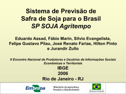 Sistema de previsão de safra de soja para o Brasil