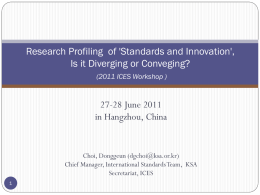 Research profiling of `standards and innovation`