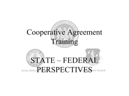 Cooperative Agreement Presentation - Bill Barringer