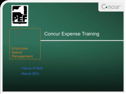 PowerPoint overview of the eExpense system and process