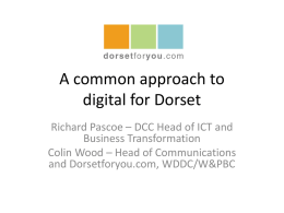 A common approach to digital for Dorset